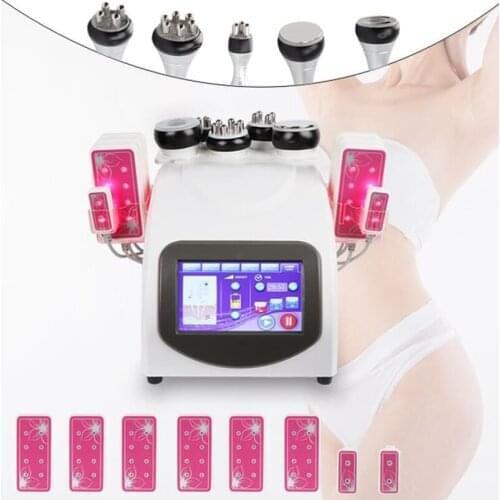 40K ultrasonic cavitation machine 6 in 1 Vacuum body shaping RF radio frequency fat removal laser lipolysis slimming machine