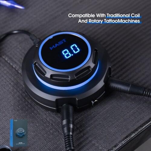 DragonHawk Mast Tattoo Power Two Model OLED Round Display Screen Power Supply Permanent MakeUp Machine Tattoo Supplies