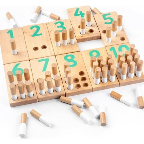 Baby Montessori Early Mathematics Game Educational Material Counting Toy Childrens Nail Board Insert Puzzle Toy Insert Number