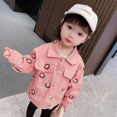 Girls Babys Kids Coat Jacket Outwear 2021 Floral Spring Autumn Overcoat Top Sport Zipper Princess Toddler Childrens Clothing