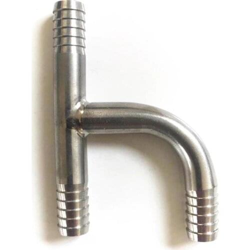 H-shape 304 stainless steel barbed tee Joint ,Home brewed BEER hose connection adapter, American standard food grade material