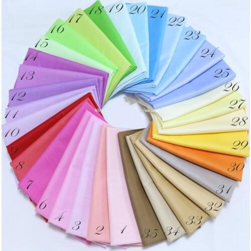 166X50CM Cotton Fabrics Solid Color 10cmx10cm Twill Charm Packs Patchwork Fabrics Quilting Stash No Repeat Tissue Cloth