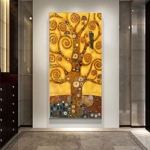 Gustav Klimt Tree Of Life Canvas Art Paitnings Classical Famous Painting Reproductions Gustav Klimt Wall Picture For Living Room