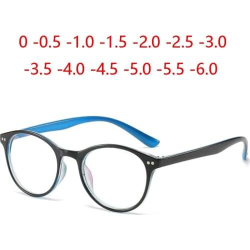 Vintage Rivets Round Optical Glasses With Degree Clear Mirror 1.56 Aspherical Prescription Eyeglasses 0 -0.5 -1.0 -1.5 T0 -6.0