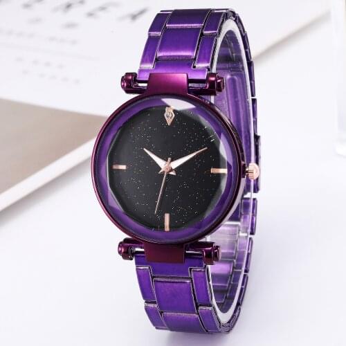 Fashionable casual womens watch SHSHD gold star series alloy steel strip male watch wholesale watches men and women