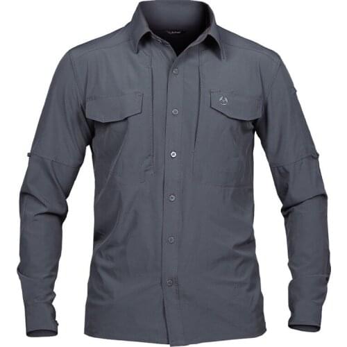 Mens Multi-pocket Quick Dry Long Sleeve Tactical Shirt Outdoor Military Training Climbing Breathable Fast Dry Army Fans Shirt