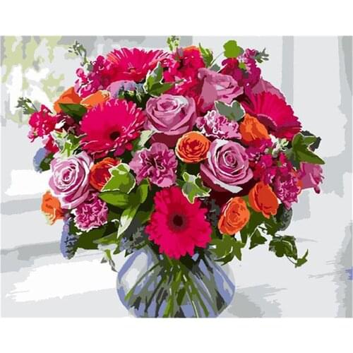 Flower And Woman DIY Cross Stitch 11CT Embroidery Kits Needlework Craft Set Printed Canvas Cotton Thread Home Sell