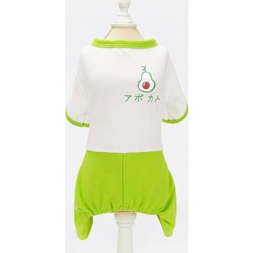 Spring New Teddy Dog Avocado Four-legged Clothes Small and Medium-sized Dogs Summer Pet Dog Jumpsuits Puppy Clothes