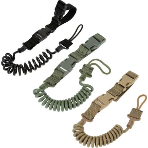 New Coil Sling Rope Lanyard Molle Elastic Hunt Pistol Tool Handgun Shooting Military Bag Spring Strap Belt Backpack Airsoft Gun