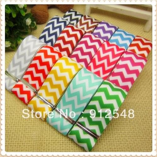 New arrival 7/8'' 22mm 15 color mix chevron print printed grosgrain ribbon hairbow diy party decoration wholesale,MDBW16