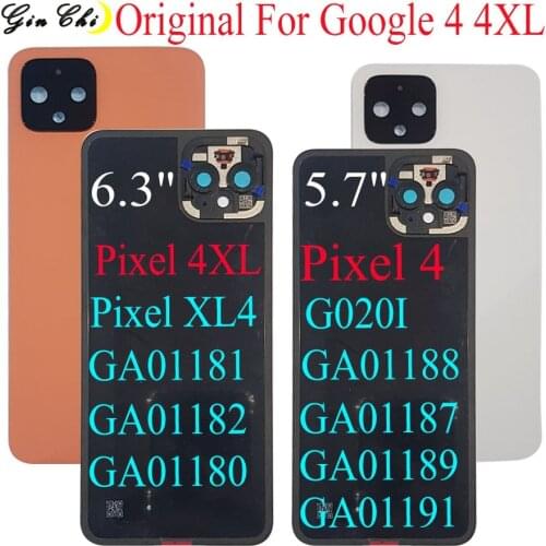 NEW Original For HTC Pixel 34 back cover glass door Case Rear 4XL Housing For HTC Google Pixel 4 XL battery Cover pixel 4 glass