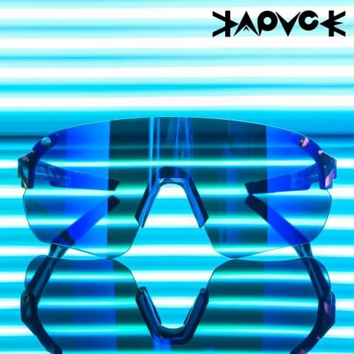 Kapvoe Cycling Glasses Outdoor UV400 Bicycle Glasses Photochromic Men Women Bike Sunglasses MTB Goggles Bicycle Eyewear 4 Lens