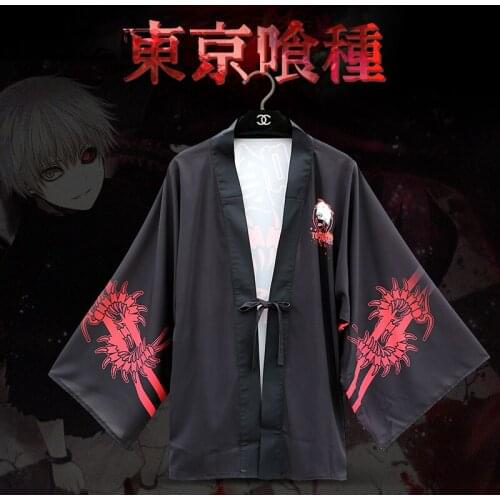 Original Anime Tokyo ghouls Kaneki Ken cosplay cloak chiffon Japanese cloak light and breathable bathrobe