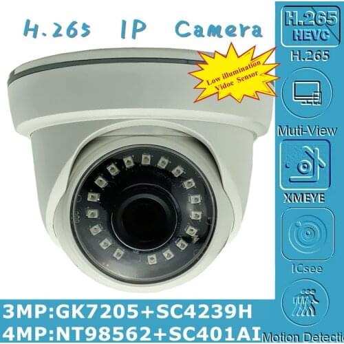 4MP H.265 IP Ceiling Dome Camera 18 LEDs NightVision NT98562+SC401AI 2560*1440 Onvif XMEYE IRC Motion Detection Radiator P2P