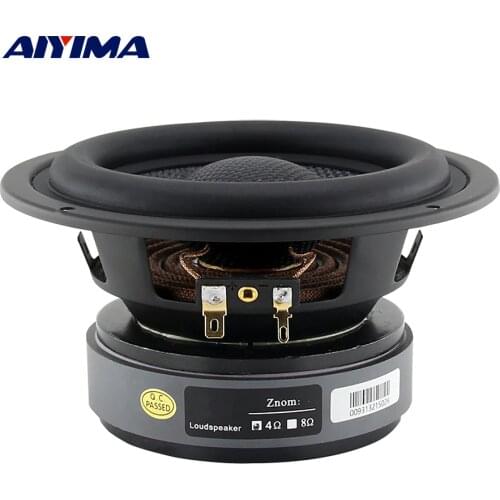AIYIMA 5.25 Inch Subwoofer Speaker 4 8 Ohm 60W Woofer Audio Modification Deep Bass Bookshelf Loudspeaker for Home Theater DIY 1P