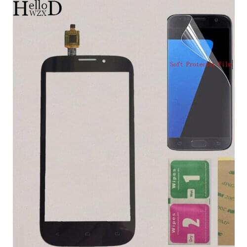 Mobile Touch Screen TouchScreen For Fly IQ4404 IQ 4404 Spark Screen Digitizer Panel Front Glass Sensor + Protector Film