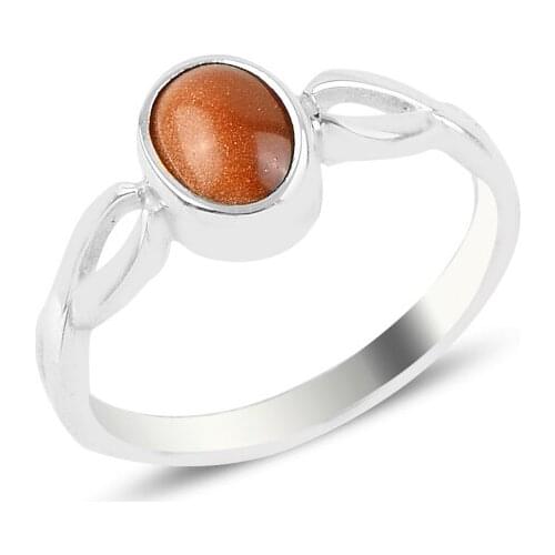 Silverlina Silver Star Stone Engagement Ring