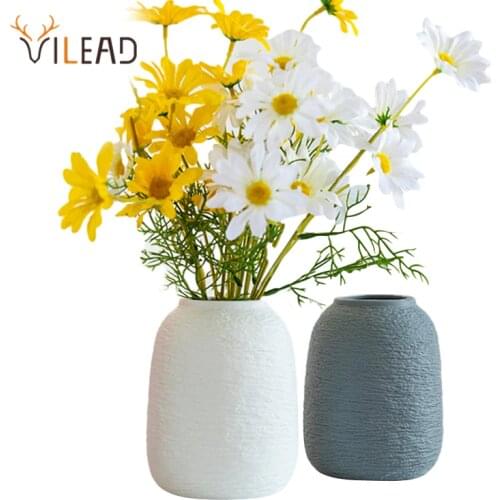 VILEAD Nordic Ceramic Flower Vase Modern Minimalist Dried Plant Pot Home Decor Living Room TV Cabinet Desktop Decoration