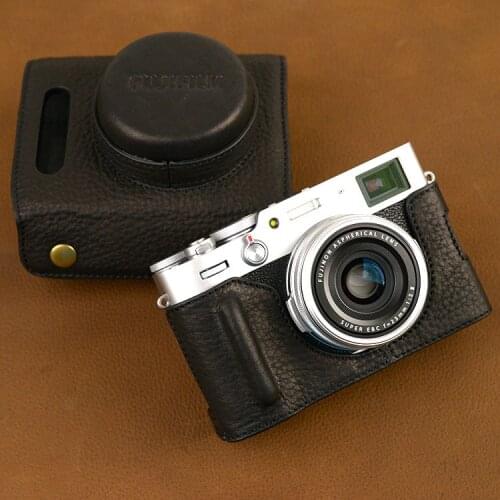Design For FUJIFILM X100V Fujinon handmade Genuine Leather Full Protection Camera Bag Camera Case Cover