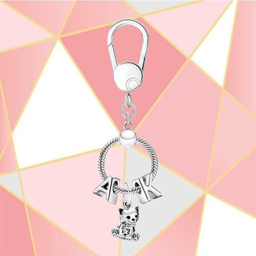 Kakany 2021 New High Quality S925 Kitten And Letter Charm Handbag Buckle Set, Exquisite Diy Party Fashion Accessories For Women