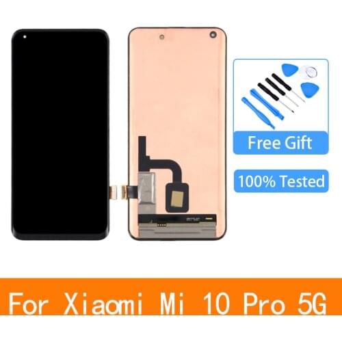 AMOLED 6.67" For Xiaomi Mi 10 pro 5G lcd Display Touch Screen Digitizer Assembly for mi 10 pro lcd with frame