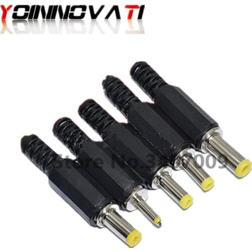 10pcs DC Power Adapter Plug 5.5*2.1mm DC Plug Connector Welding Line Male Plug 5.5x2.5 4.8 1.7 1.35 0.7mm