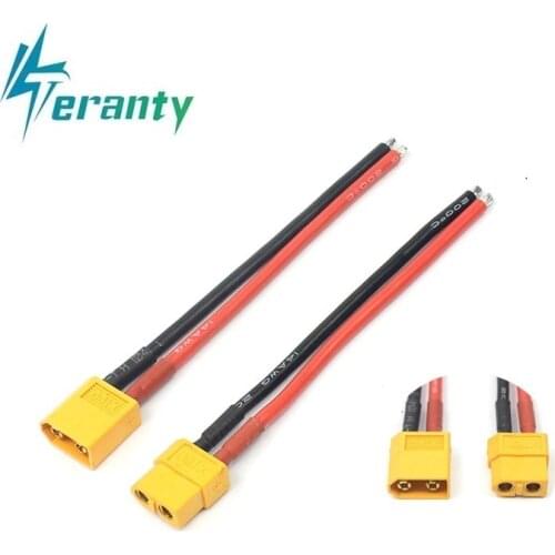 （ 10cm / 100mm ) 1 pair of XT60 Battery Male Female Connector Plug with Silicon 14 AWG Wire for 7.4v 11.1v 14.8v 22.2v battery