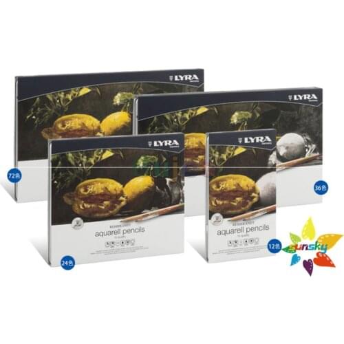 12/24/36/72 color LYRA Rembrandt aquarell pencils Color pencil brush set water soluble color pencil hand-painted art iron box