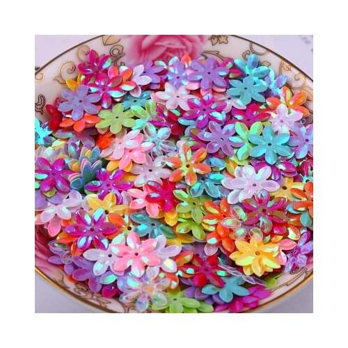 12mm Small Size Cup Six Petals Flower Sequins for Crafts Sewing Diy With 11 colors for option