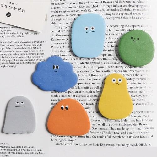 6Pcs Cartoon Mini Memo Pad Cute Colorful Sticky Note Planner Scrapbooking Creative Office Decoration Stationery School Supplies