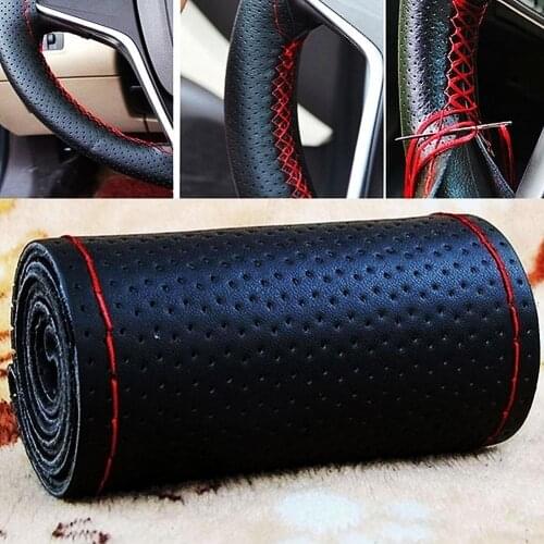 DIY Breathable Car Steering Wheel Cover Handlebar Protector Auto DIY Wear-resistant Decoration Interior accessories Nice