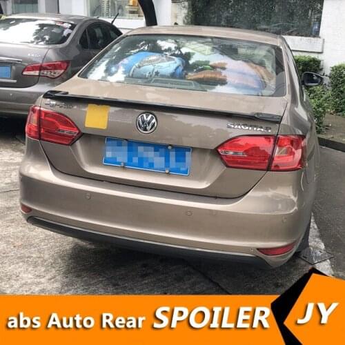 For Volkswagen Sagitar Spoiler 2013-2018 Sagitar spoiler High Quality ABS Material Car Rear Wing Primer Color Rear Spoiler