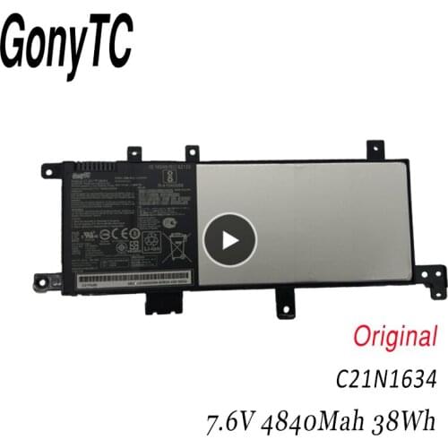GONYTC original C21N1634 7.6V 38Wh laptop battery for Asus Vivobook R542UR R542UR-GQ378T