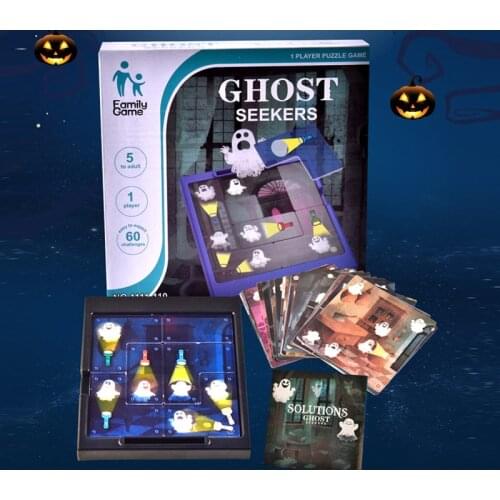 60 Challenges Ghost Hunters Travel Hide & Seekers Game 1 Player Kids Puzzle Toys with Solution Family STEM Game Children Gift