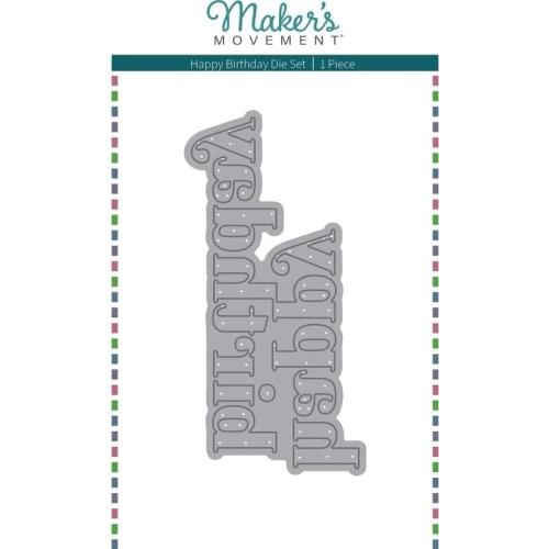 JMCRAFT 2021 Haapy Birthday Decoration Metal Cutting Die Decorative Letter Die Cuts For Card Making Scrapbook DIY New Crafts