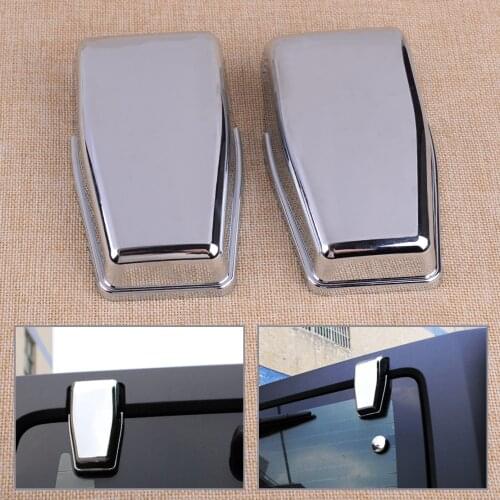 CITALL ABS Chrome Upper Rear Door Window Hinge Cover Trim Cap Fit for Jeep Wrangler JK 2007-2012 2013 2014 2015 2016 2017 2018