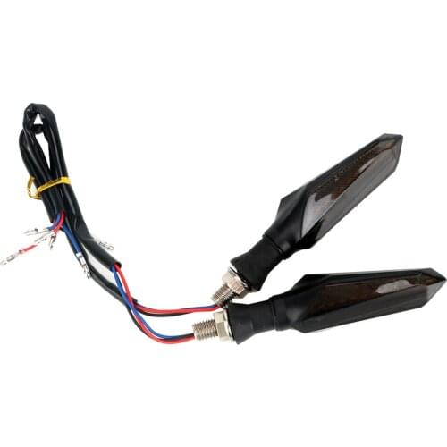 LEEPEE 1 Pair Motorcycle Turn Signal Lights Running Double-sided LED Flowing Water Lamp Indicator Blinker Moto Tail Lights