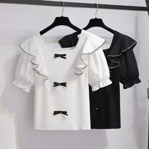 Kawaii Fungus Butterfly Sleeves Women Pullovers Slim Fit Knitted Japan Style Women Tops Temperament Sweet Elegant Thin Sweater