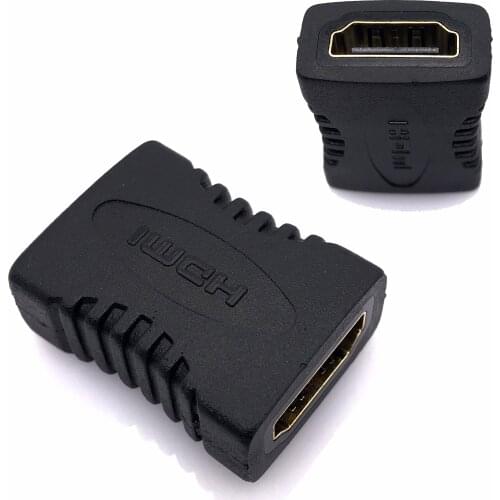New High Quality Black HDMI Female to HDMI Female Connector Extender HDMI Cable Cord Extension Adapter Converter 1080P