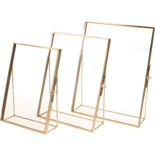 Simple Antique Gold Rectangle Photo Picture Frame Home Decoration