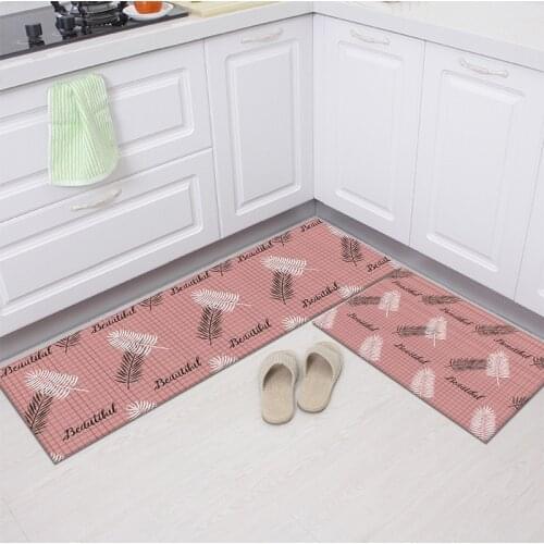 Modern Anti-Slip Kitchen Mat Cartoon Lattice Marble Series Rug Living Room Printed Carpet Bathroom Absorbent Hallway Floor Mats