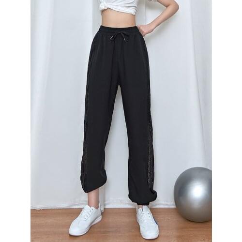 Sweatpants womens loose-fitting foot-closed harem pants running fitness pants thin quick-drying high-waist yoga pants summer