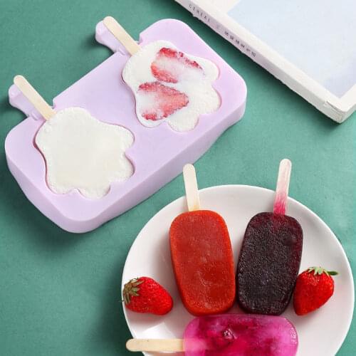 3D Popsicle Ice Cube Mold Cartoon DIY Silicone Ice Cream Maker Baking Molde De Silicon Para Helados Kitchen Bar Drinking Model