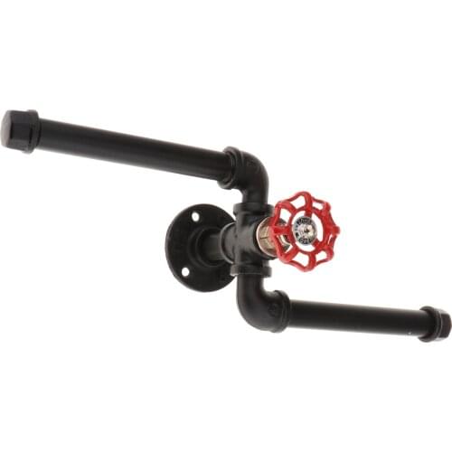 Premium Iron Hand Towel Holder, Hand Towel Rack Heavy Duty Wall Mounted Modern Hand Towel Bar for Bathroom Kitchen, Black