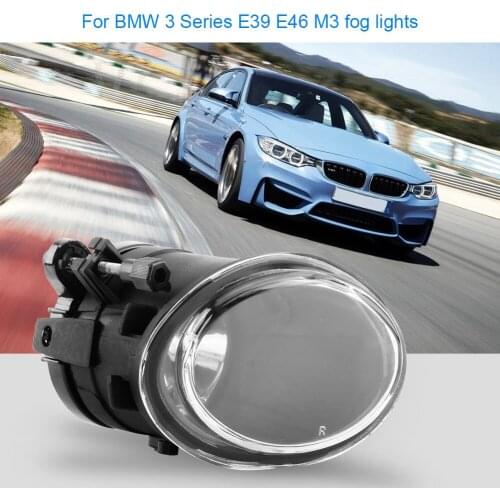 1 Pair Car Driver Left Right Front Bumper Fog Lights Lamp For BMW 3 Series E39 E46 M3 2001-2006