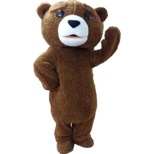 2016 hot sale tedy costume adult fur teddy bear mascot costume free shipping