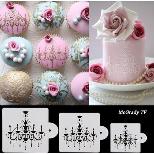 3Pcs/set Lighthouse Shape Fondant Cake Stencil Cake Decoration Tools Template Cookie Coffee Stencil Mold Baking Tool Cake Tool