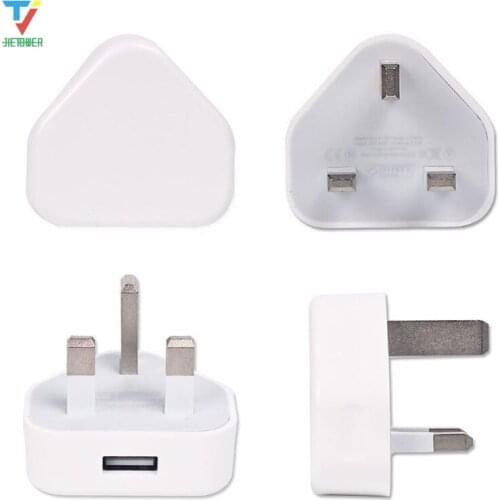 300pcs/lot White UK Plug USB Charger AC Wall Charger Usb Power Adapter Charger for IPhoneX 8 7 wholesale cheap