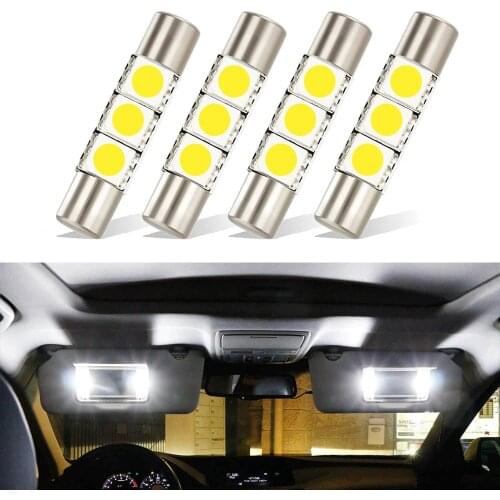 4Pcs For Toyota Sienna Tundra For Honda HR-V odyssey CR-V Accord LED Interior Light Bulbs Sun Visor Vanity Mirror Lights