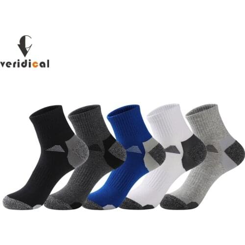 5 Pairs Autumn Winter Mens Cotton Socks Breathable Business Casual High Quality Brand Black Sport Male Crew Sock Size 39-44